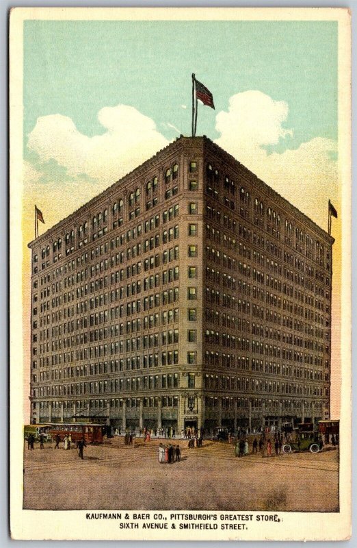 Vtg Pittsburgh PA Kaufmann & Baer Company Department Store 1910s View Postcard