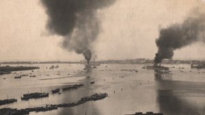 Postcard Austrian Battleships Arriving in Venice Italy RPPC c1900s