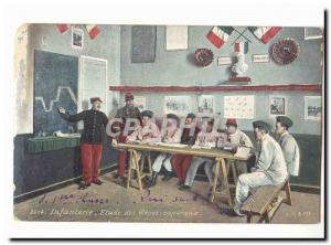 Old Postcard Infantry Studies students corporals (militaria soldiers)