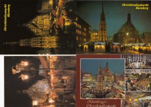 Nurnberg At Night Christmas Markets Nurenberg 4x Postcard s