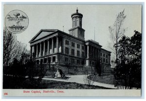 View Of State Capitol Building Nashville Tennessee TN Vintage Unposted Postcard