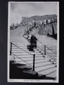 Yorkshire WHITBY Church Steps c1960's Postcard by Studio Chadwick WP/32