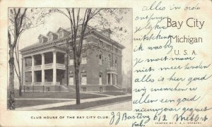 USA Club House Of The Bay City Club Kalamazoo Michigan Vintage Postcard 08.25