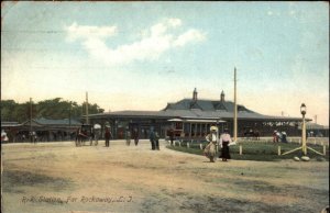 Far Rockaway Long Island NY RR Train Station Depot 1908 Used Postcard