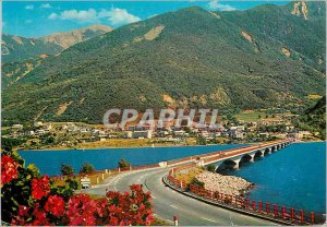 Postcard Modern Savines Lake (800 m) Serre Poncon Les Hautes Alpes Le Pont (L...