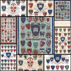 British heraldry Arms of Schools Oxford and Cambridge universities lot of 8