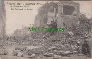 Italy Postcard - Messina Dopo Il Terremoto Del 28 Dicembre 1908 Via.... RS33888