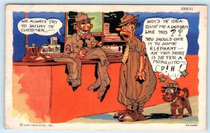 Army Comics RAY WALTERS USA-11 ~ Uniform Issued to Soldier 1943 Linen Postcard