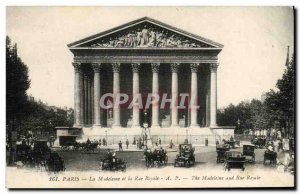 Old Postcard Paris La Madeleine and Rue Royale