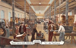 Lepizig Germany Karl Karuse Factory Carpentry Dept Vintage Postcard AA69831