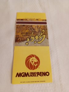 MGM Grand Hotel Casino Reno Nevada Gigi 30 Rear Strike Matchbook Cover