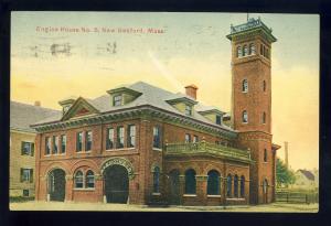 New Bedford, Massachusetts/Mass/MA Postcard, Fire Engine House No 8, 1911!