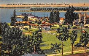 View of Waterfront Showing Shuffleboard and Pier  Sarasota FL