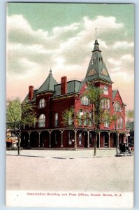 Ocean Grove New Jersey Postcard Association Building Post Office c1905 Vintage