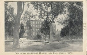 ST. JOHN , New Brunswick, Canada, 1900-1910s; Park Hotel, King Square