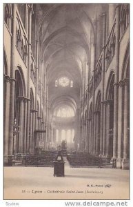 Lyon, Interior of Cathedrale Saint-Jean, Rhone-Alpes, France, 10-20s
