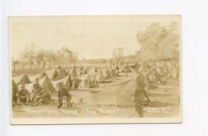 US Dog Tents Mexican Revolution 1910-1917 RPPC Real Photo  Postcard