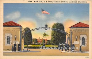 Main Gate, US Naval Training Station - San Diego, California CA  