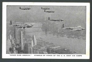 Ca 1946 PPC* Wings Over America Symbols Of Power Of U S Army Air Corps Mint