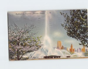 Postcard Buckingham Fountain Chicago Illinois USA