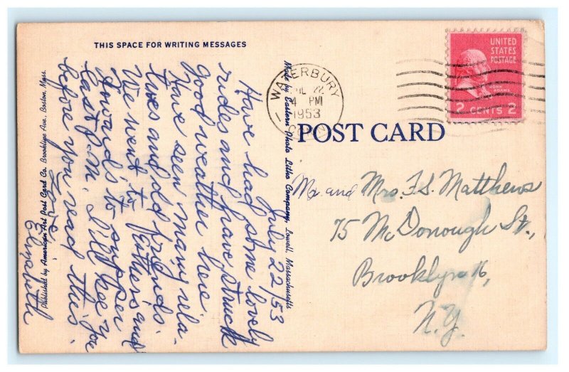 Post Office Waterbury CT Connecticut Postcard (AI14)