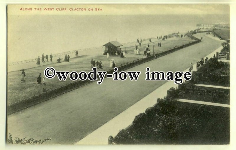 tp0621 - Essex - Along the West Cliff Promenade, at Clacton-on-Sea- postcard