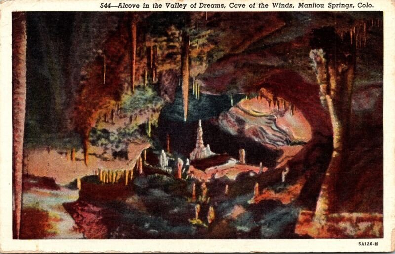 Valley Of Dreams Alcove Cave Of Winds Manitou Springs Colorado WB Postcard