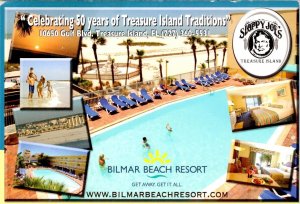 Treasure Island, FL Florida  BILMAR BEACH RESORT  4X6 Hotel Advertising Postcard