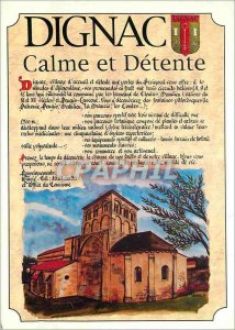 Postcard Modern Dignac Peace and Detente Map Postal tiree the Tourist Board r...