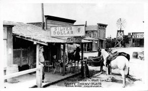 RPPC Silver Dollar Saloon KNOTT'S BERRY PLACE Ghost Town c1950s Vintage Postcard