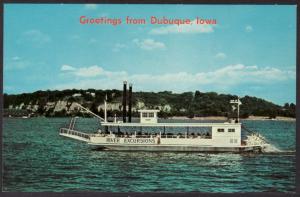 Greetings From Dubuque,IA,Riverboat Lady M Postcard
