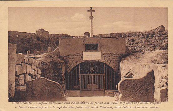 Tunisia Carthage Chapelle souterraine dans l'Amphitheatre