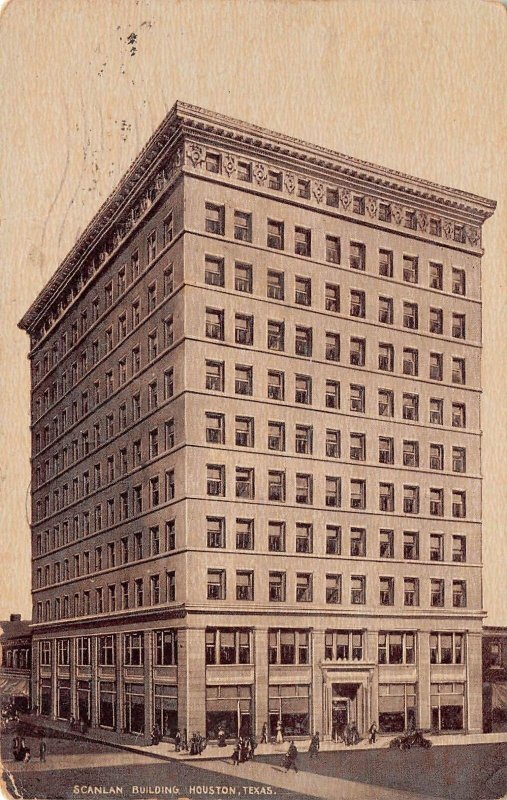 Houston Texas Scanlan Building, Divided Back Vintage Postcard U13414