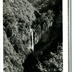 1930s Japan Waterfall 40 Shaku Below Autumn Litho Photo Postcard Patience A53