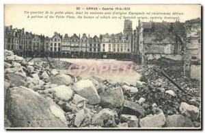 Old Postcard Arras War A neighborhood of Petite Place Army