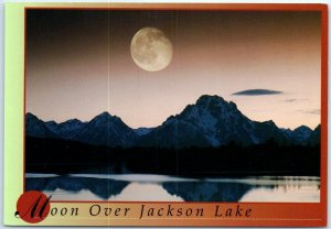 Postcard - Moon Over Jackson Lake, Grand Tetons - Wyoming