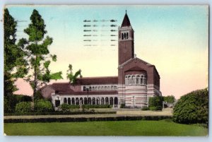 1943 Los Angeles California CA Postcard Mudd Philosophy Hall University Building