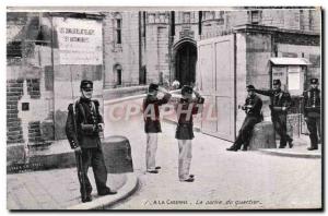 Old Postcard Militaria A Barracks The output of the neighborhood