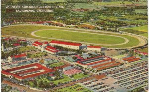 Aerial View State Fair Grounds Sacramento California Mailed 1939