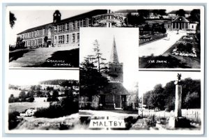 South Yorkshire England Postcard Greetings from Maltby Multiview 1969 RPPC Photo