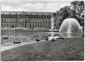 Stuttgart Germany. Neues Schloss - Used with stamps.