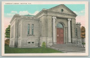 Decatur Alabama~Carnegie Library Building~Vintage Postcard