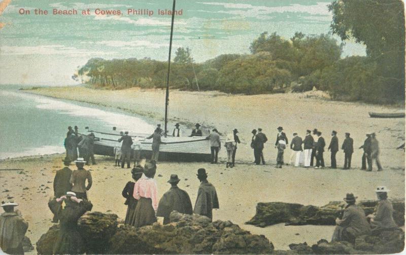 Postcard On the Beach at Cowes, Phillip Island, Australia A25