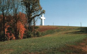 View of Fall at Bald Knob Cross Towers Mountain Religious Illinois, Postcard