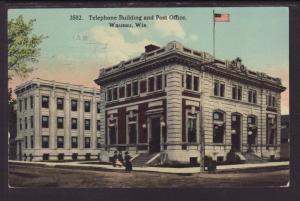 Telephone Building,Post Office,Wausau,WI Postcard