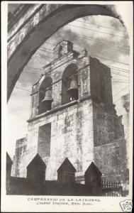 dominican rep. TRUJILLO, Cathedral Clock Tower 60s RPPC