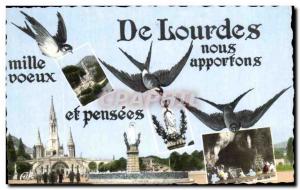 Old Postcard From Lourdes We apporfons Thousand Thoughts Doeux ef Swallows