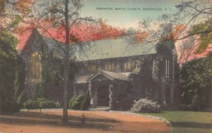 Emmanuel Baptist Church, Ridgewood, NJ, Hand Colored Postcard, Used in 1946