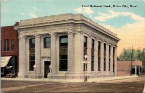 First National Bank Miles City Montana Postcard