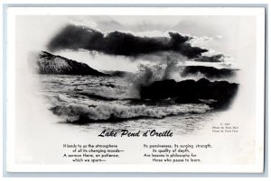 Sandpoint Idaho ID Postcard RPPC Photo Lake Pend D Oreille 1948 Posted Vintage